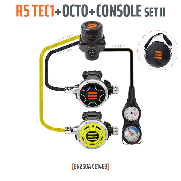 Regulator R5 TEC1 Set II with Octo & 2 Elements Console – EN250A