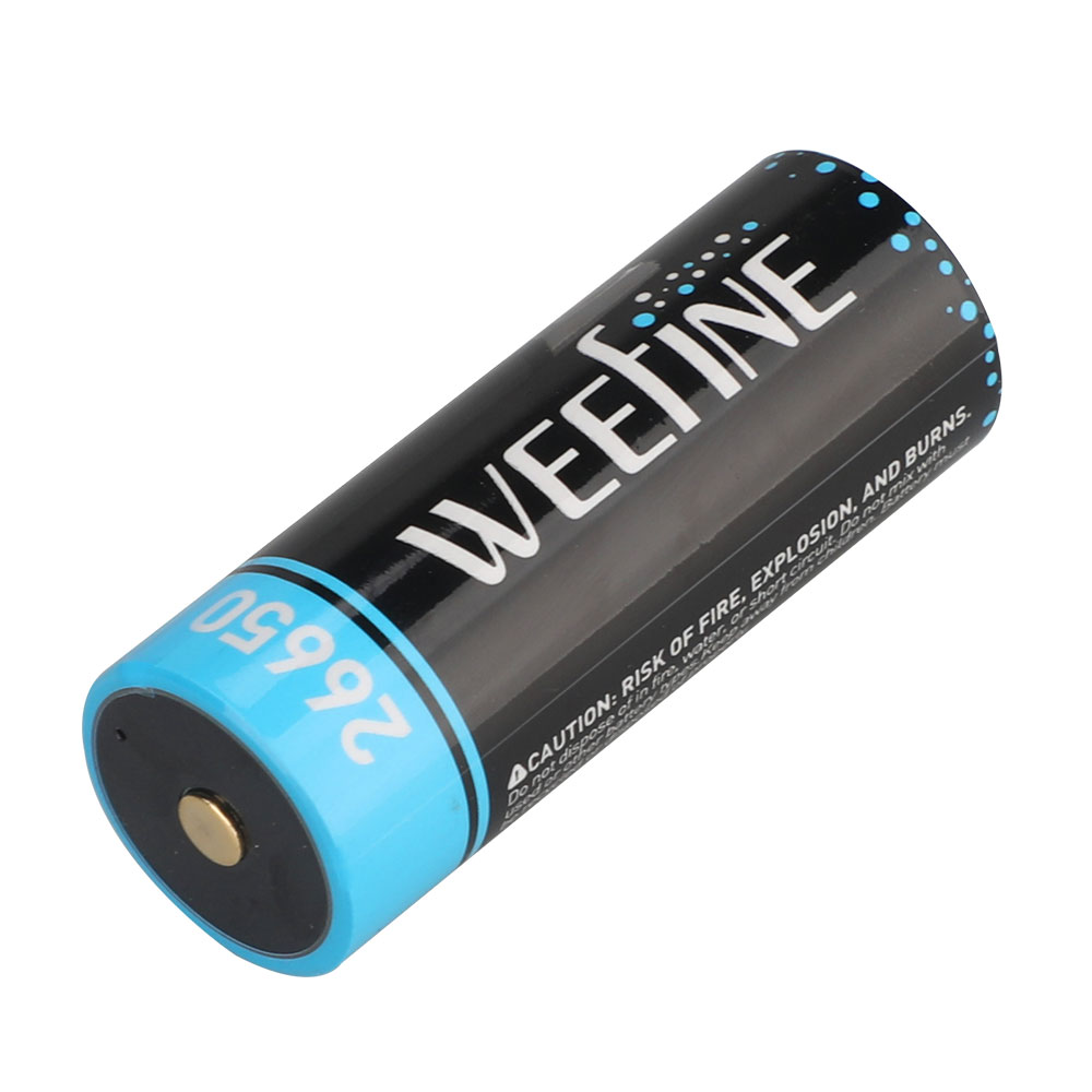 Weefine 26650 Li-ion battery, 5000mAh With USB-C Charger WBL-13C